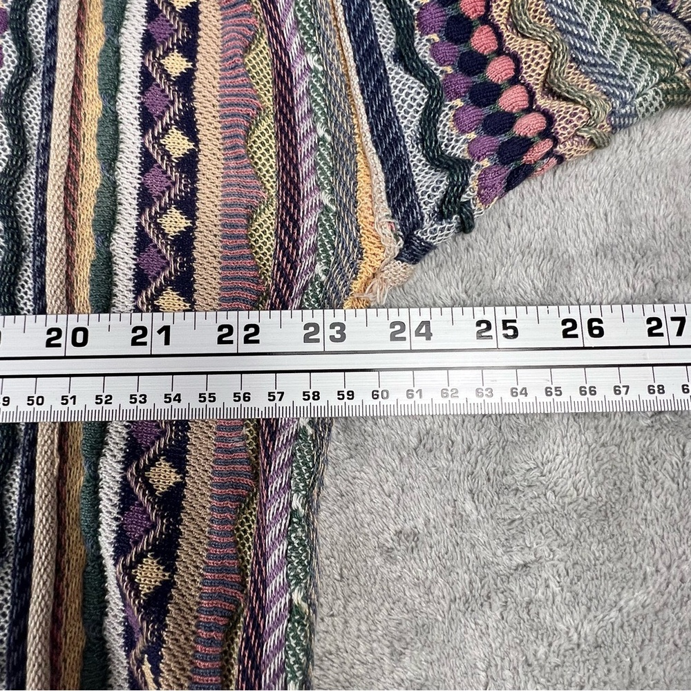 Vintage Tundra Canada 3D Knit Sweater Mens Large Purple Cosby Biggie Coogi Style - Picture 6 of 10